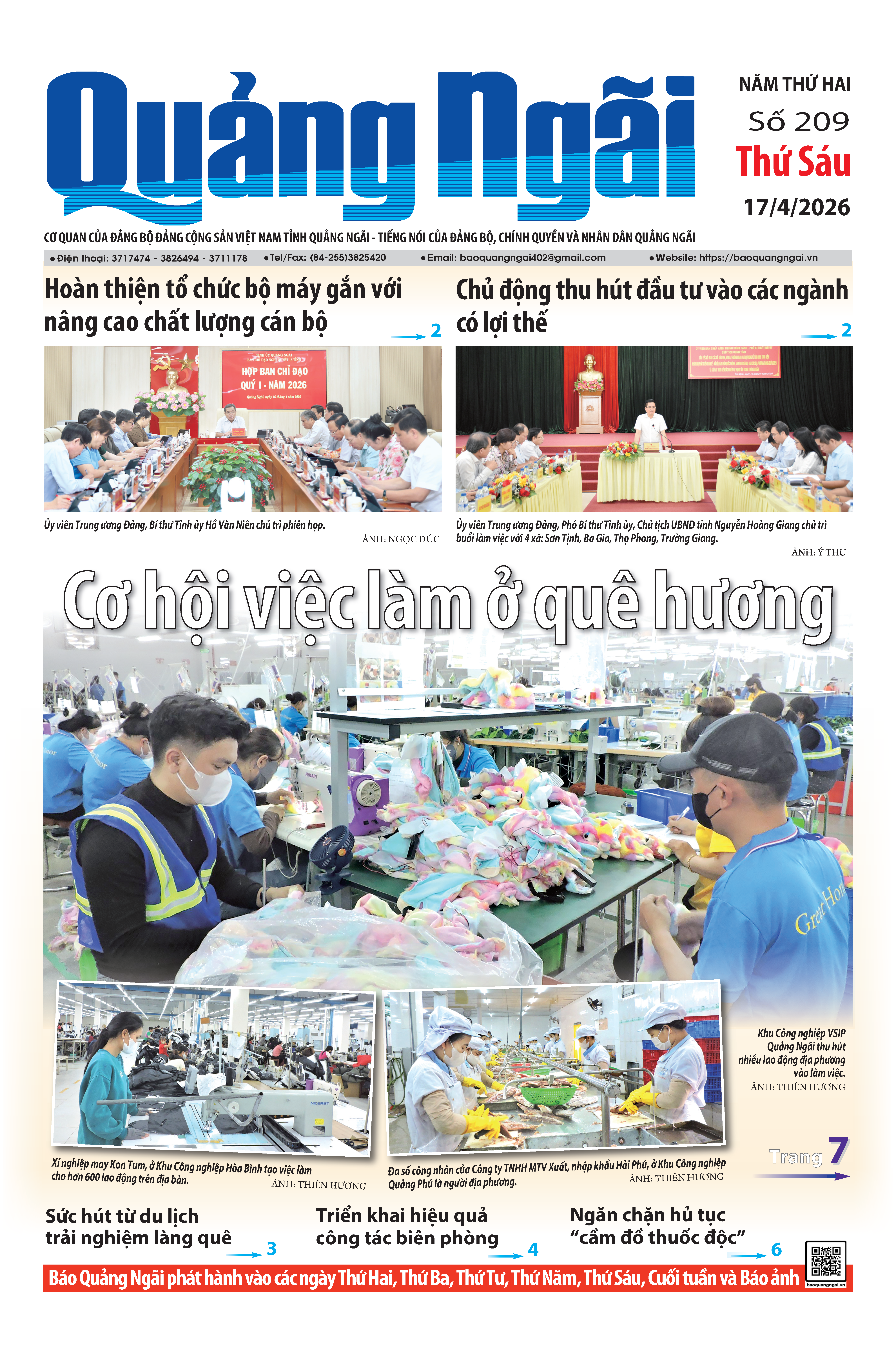 Số báo 209, ra ngày 17/4/2026