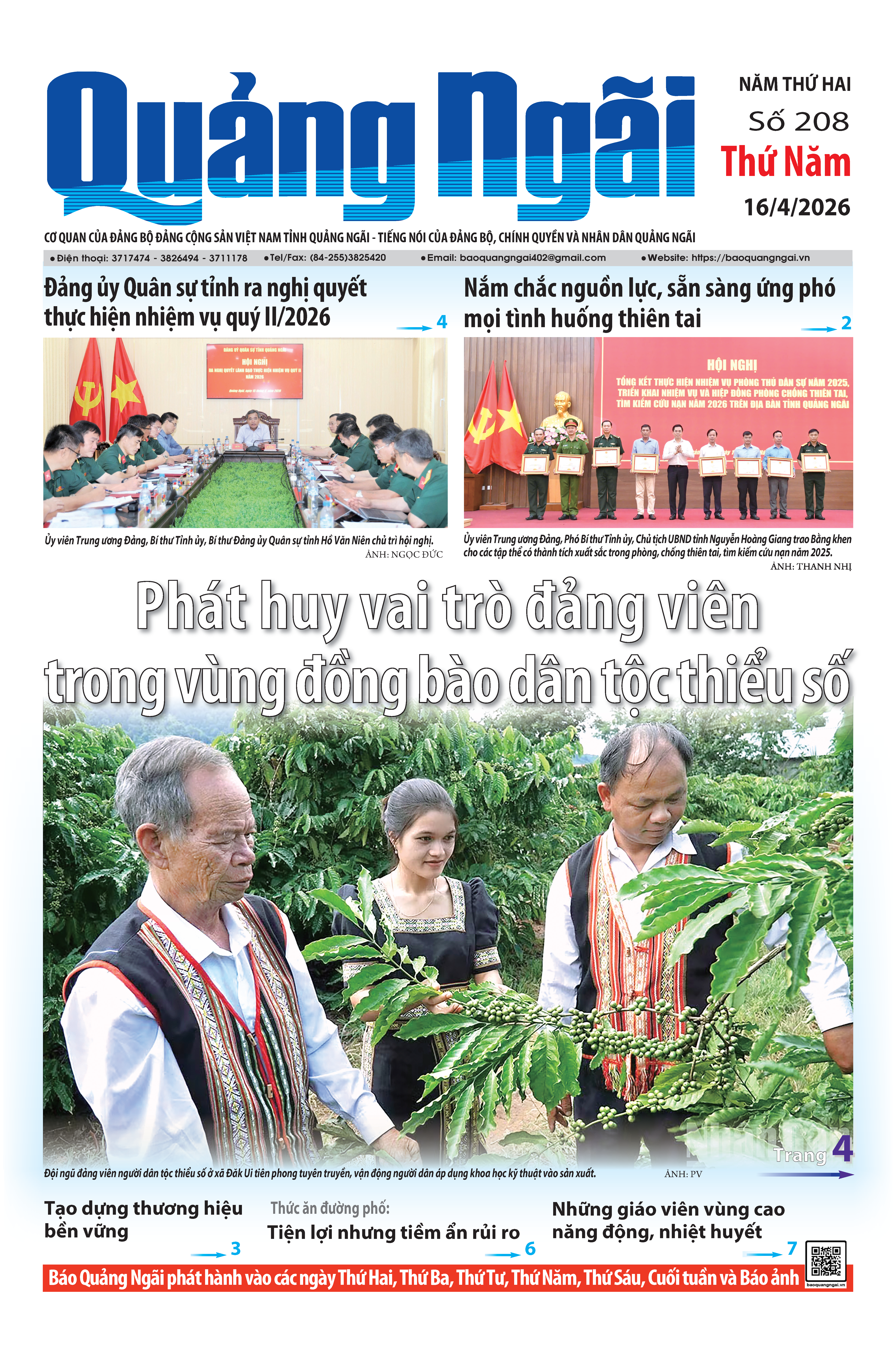 Số báo 208, ra ngày 16/4/2026