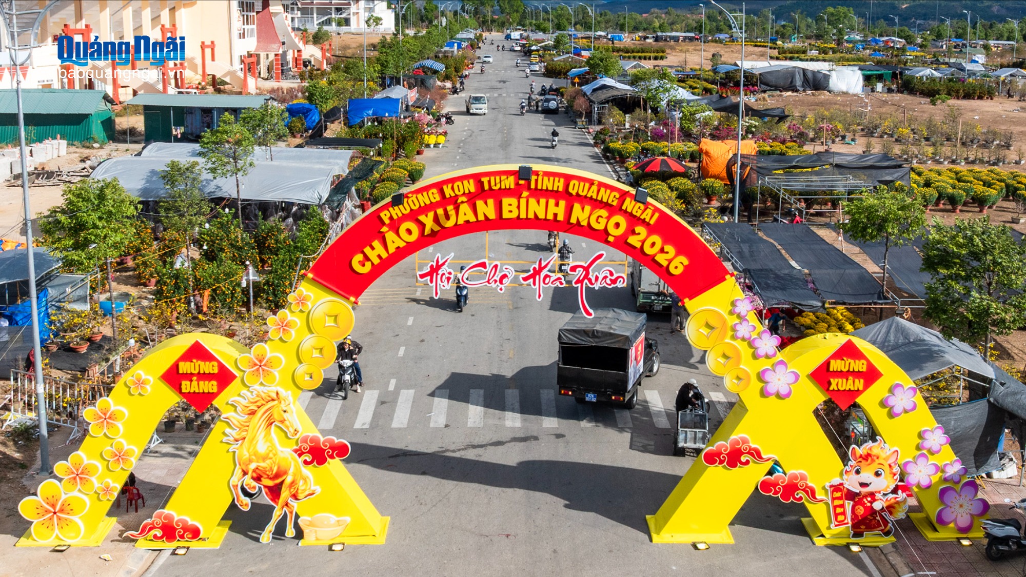 Khai mạc Hội chợ hoa Xuân Bính Ngọ phường Kon Tum năm 2026