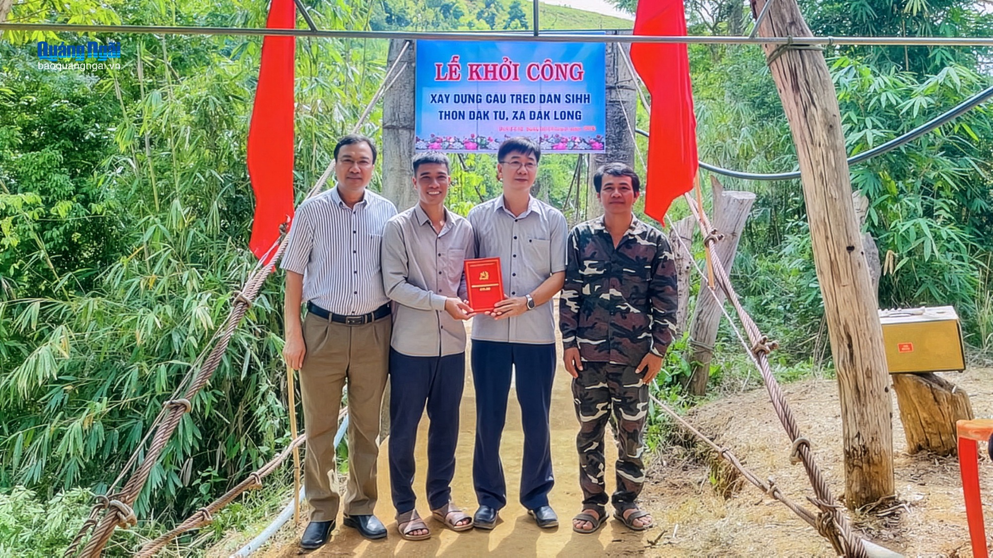 Khởi công xây dựng cầu treo dân sinh thôn Đăk Tu