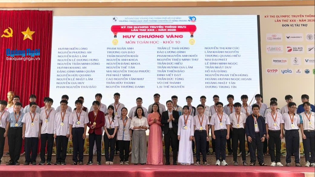 Trường THPT Chuyên Nguyễn Tất Thành giành 49 huy chương tại Kỳ thi Olympic 30/4