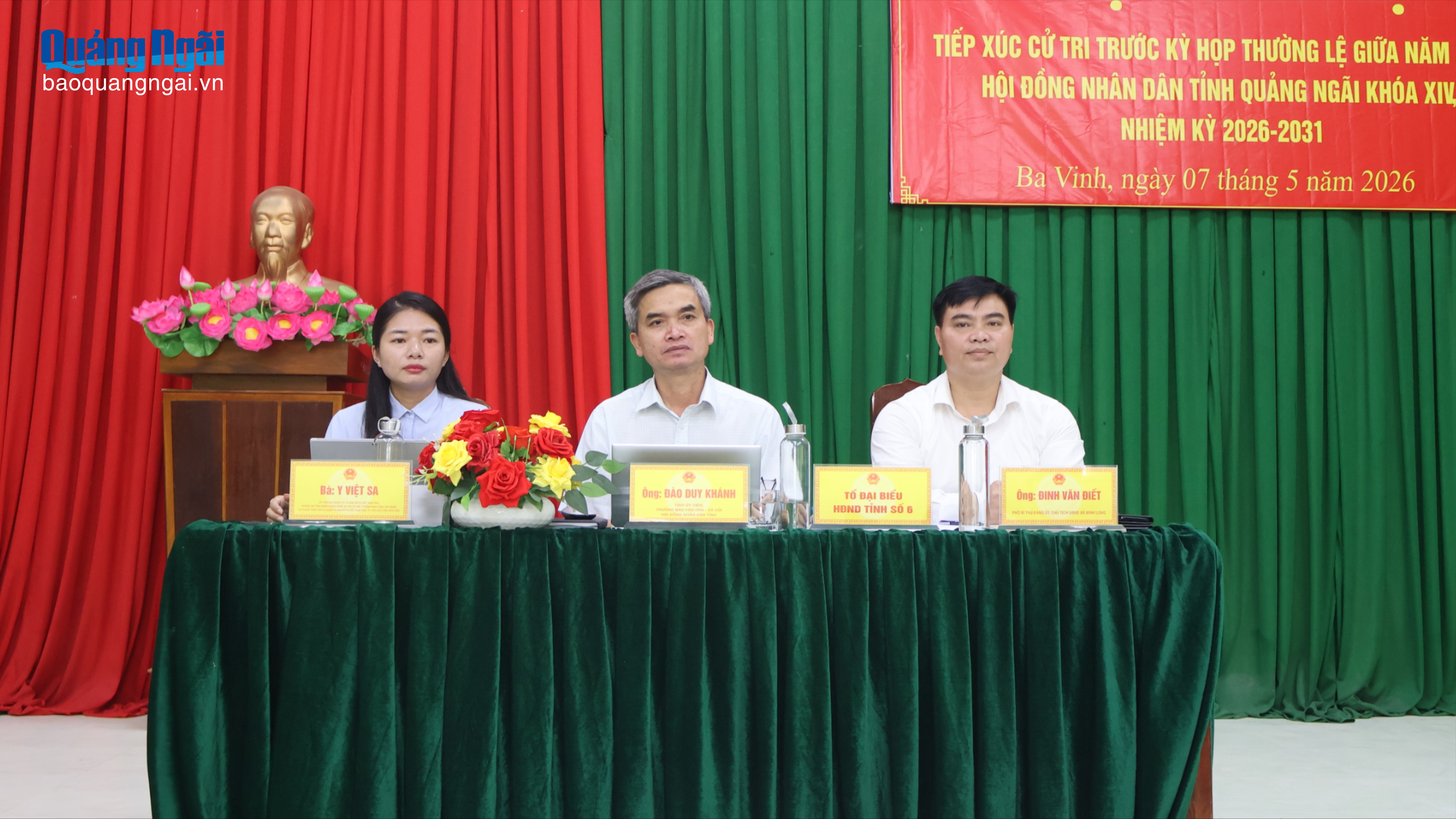 Tổ đại biểu số 6 Hội đồng nhân dân tỉnh tiếp xúc cử tri xã Ba Vinh