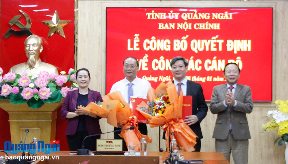 Ban Nội chính Tỉnh ủy công bố Quyết định của Ban Thường vụ Tỉnh ủy về công tác cán bộ