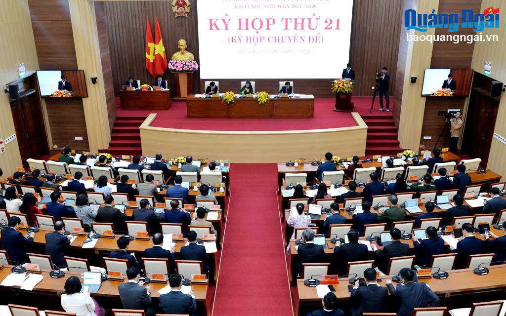 Khai mạc kỳ họp thứ 21 HĐND tỉnh khóa XIII, nhiệm kỳ 2021 - 2026