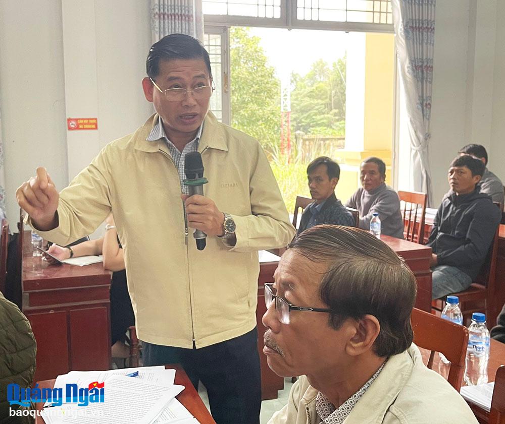 Đối thoại với các hộ dân xã Nghĩa Kỳ liên quan đến dự án đường bộ cao tốc Bắc- Nam