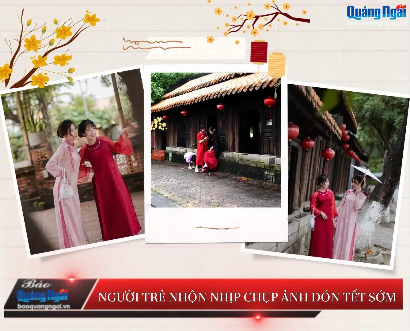 [Video]. Người trẻ nhộn nhịp chụp ảnh đón Tết sớm