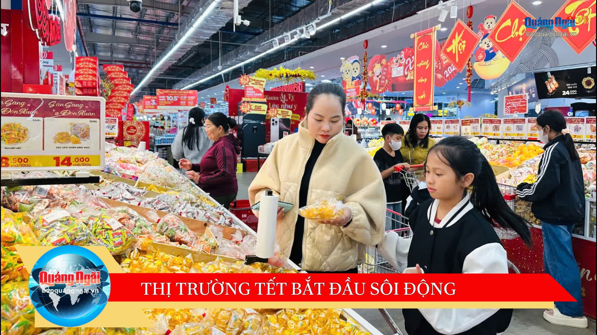[Video]. Thị trường Tết bắt đầu sôi động