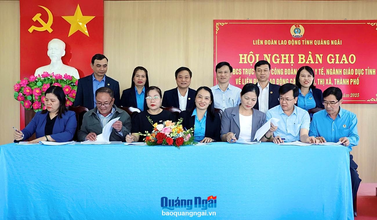 Hội nghị bàn giao công đoàn cơ sở 