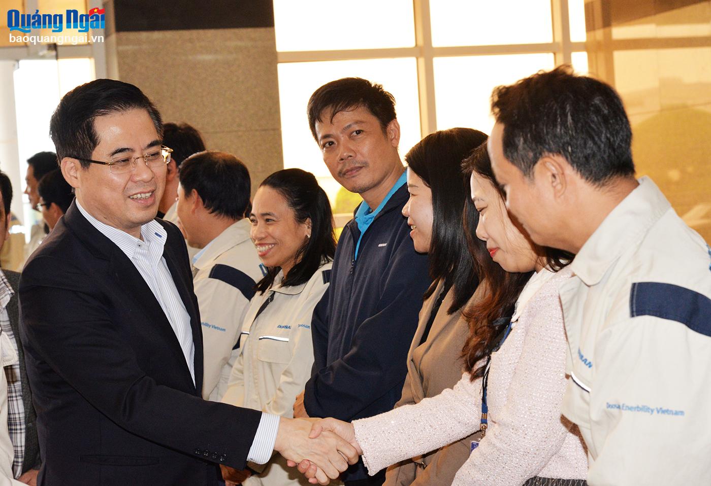 Chủ tịch UBND tỉnh Nguyễn Hoàng Giang thăm, chúc Tết các doanh nghiệp