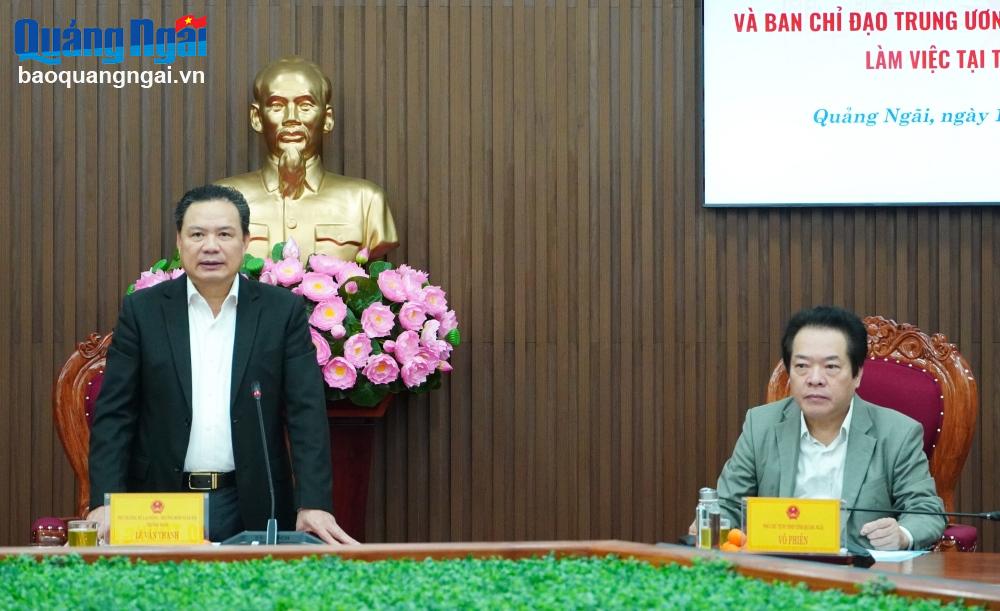 Thứ trưởng Bộ LĐ-TB&XH Lê Văn Thanh làm việc với tỉnh Quảng Ngãi