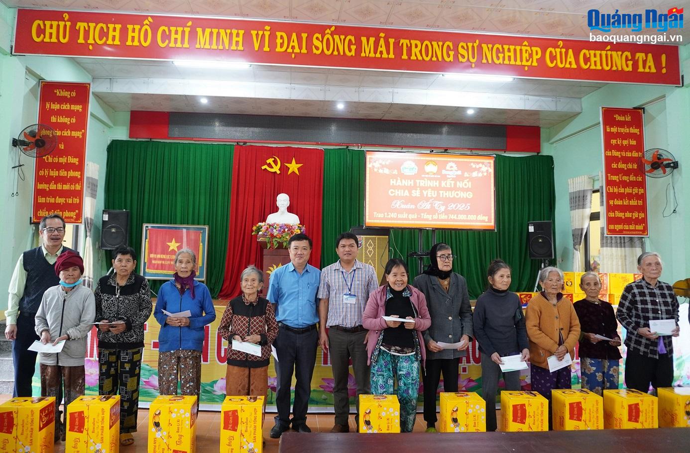 Nhà máy Bia Dung Quất tặng 1.240 suất quà Tết cho người nghèo