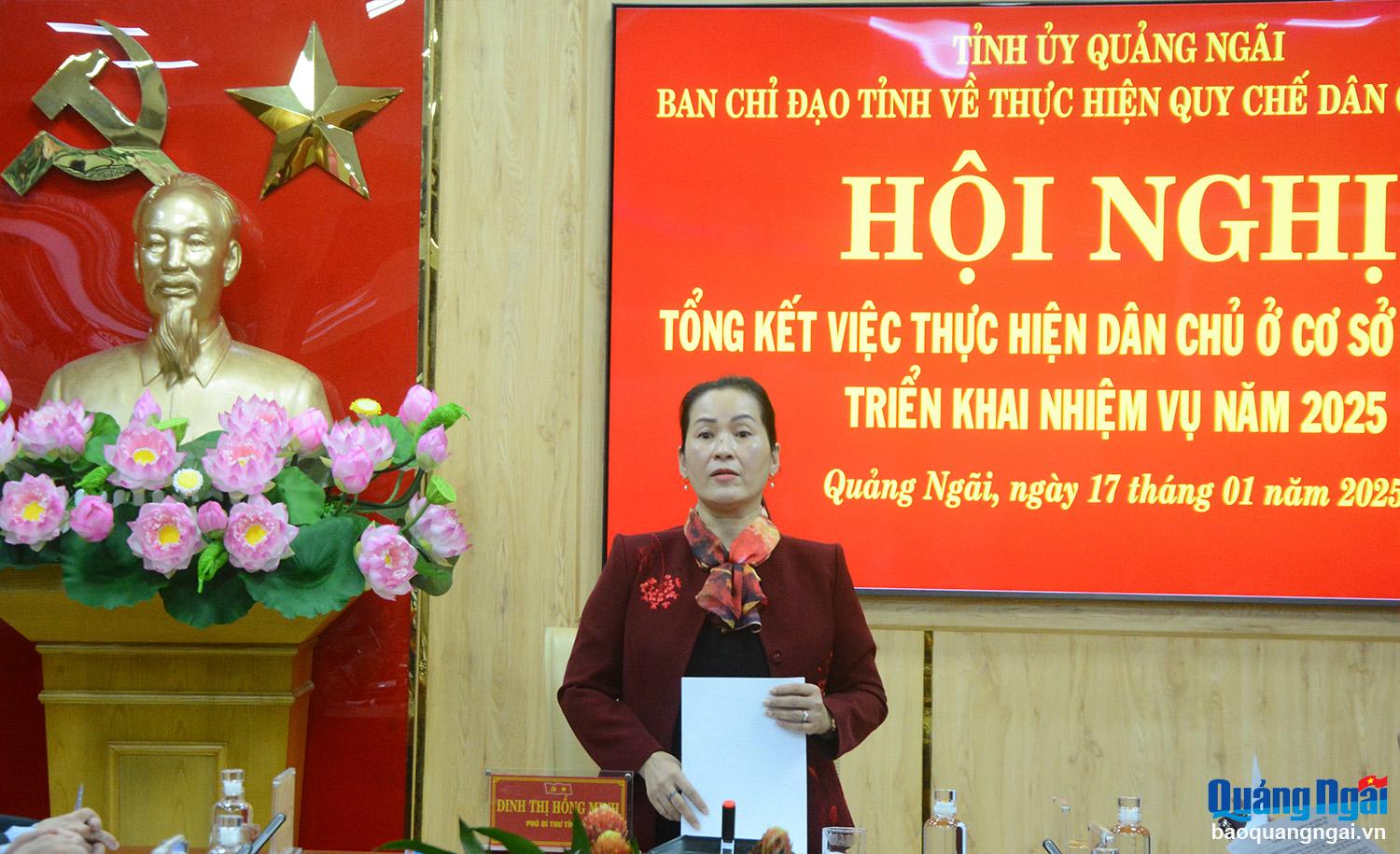Ban Chỉ đạo tỉnh về thực hiện Quy chế dân chủ ở cơ sở triển khai nhiệm vụ năm 2025
