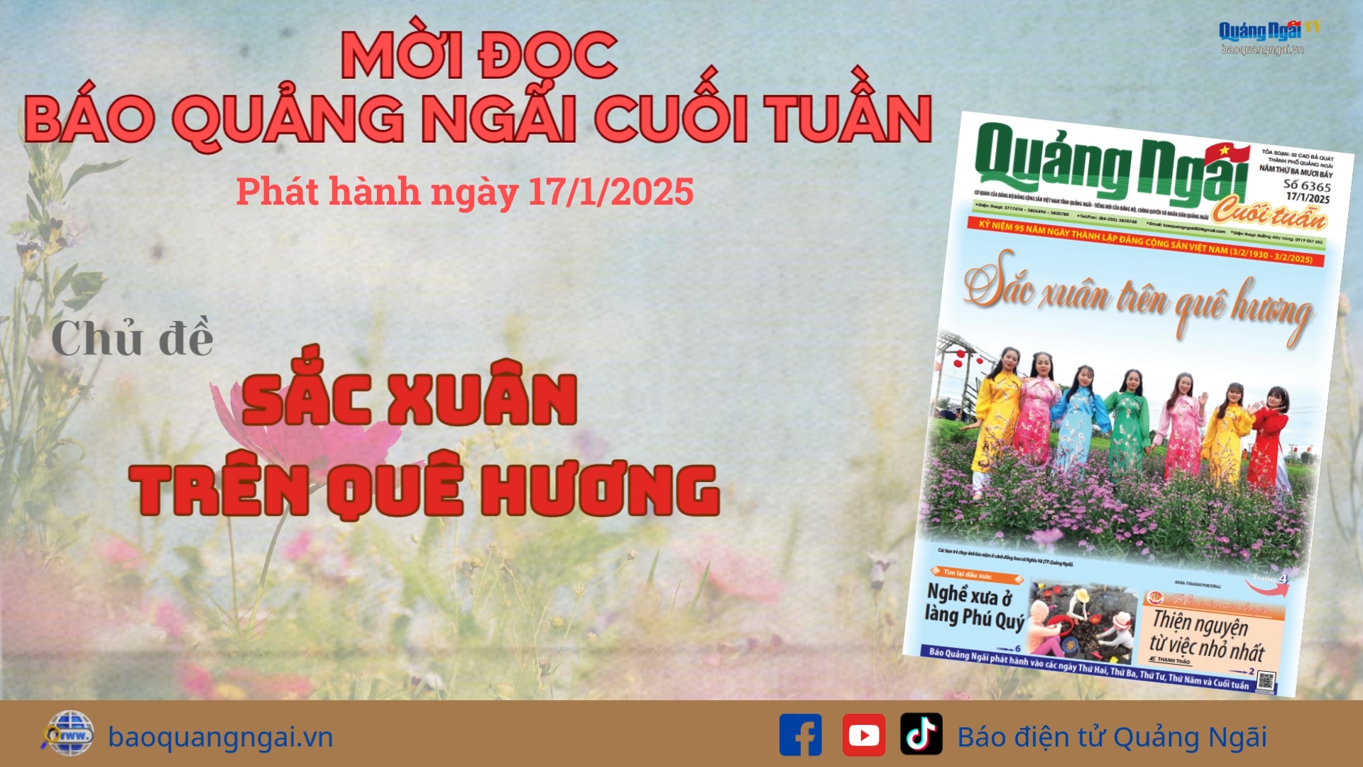 [Video]. Mời đọc Báo Quảng Ngãi cuối tuần