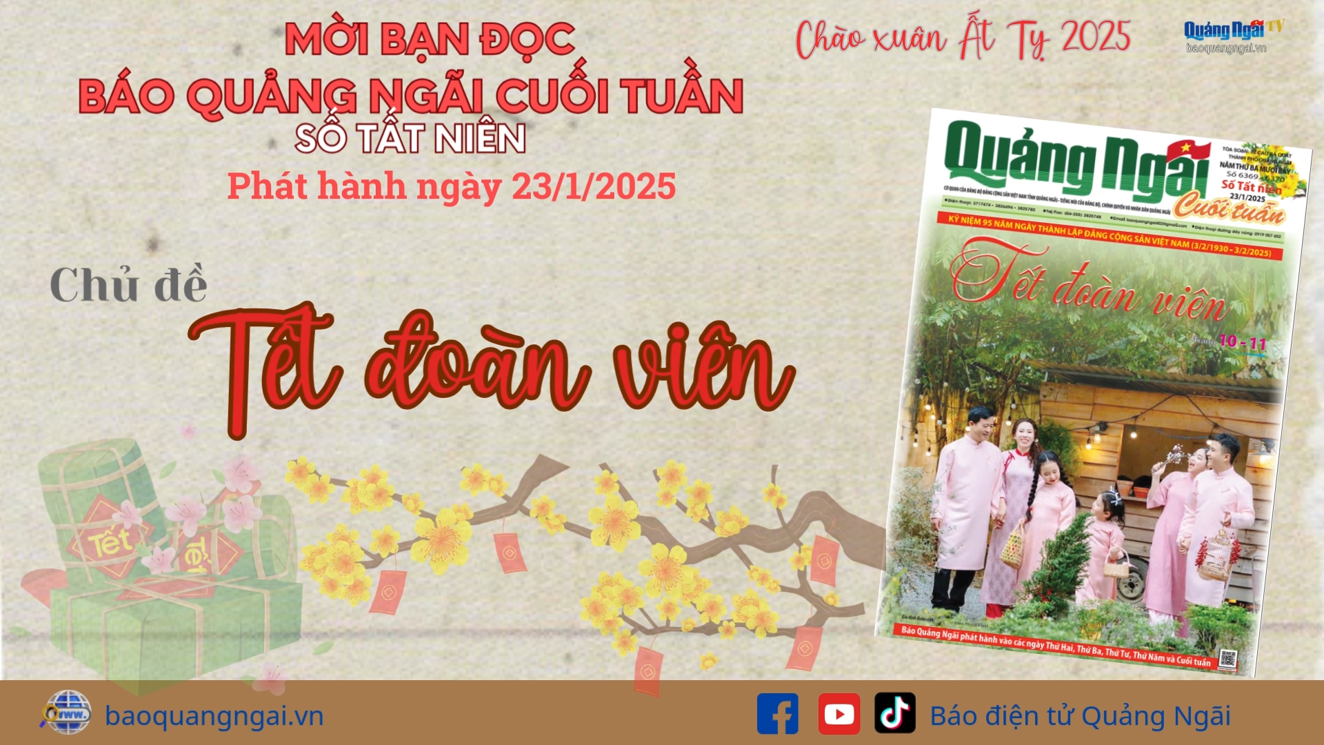 [Video]. Mời bạn đọc Báo Quảng Ngãi cuối tuần số tất niên