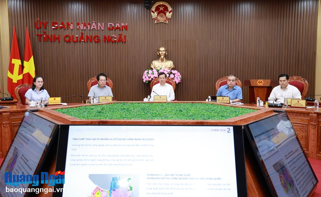 Cho ý kiến các Quy hoạch phân khu xây dựng tỷ lệ 1/2000 ở Khu Kinh tế Dung Quất 