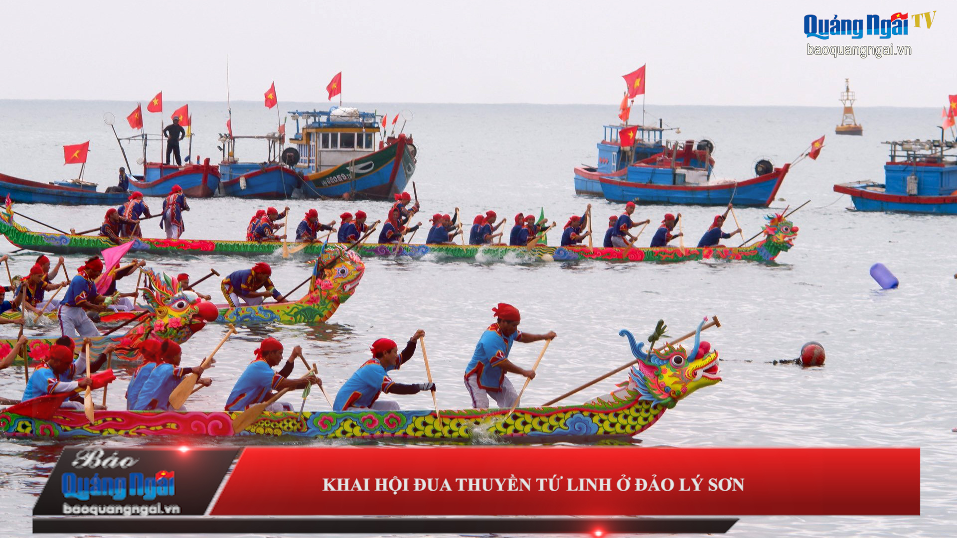 Video: Khai hội đua thuyền tứ linh ở đảo Lý Sơn