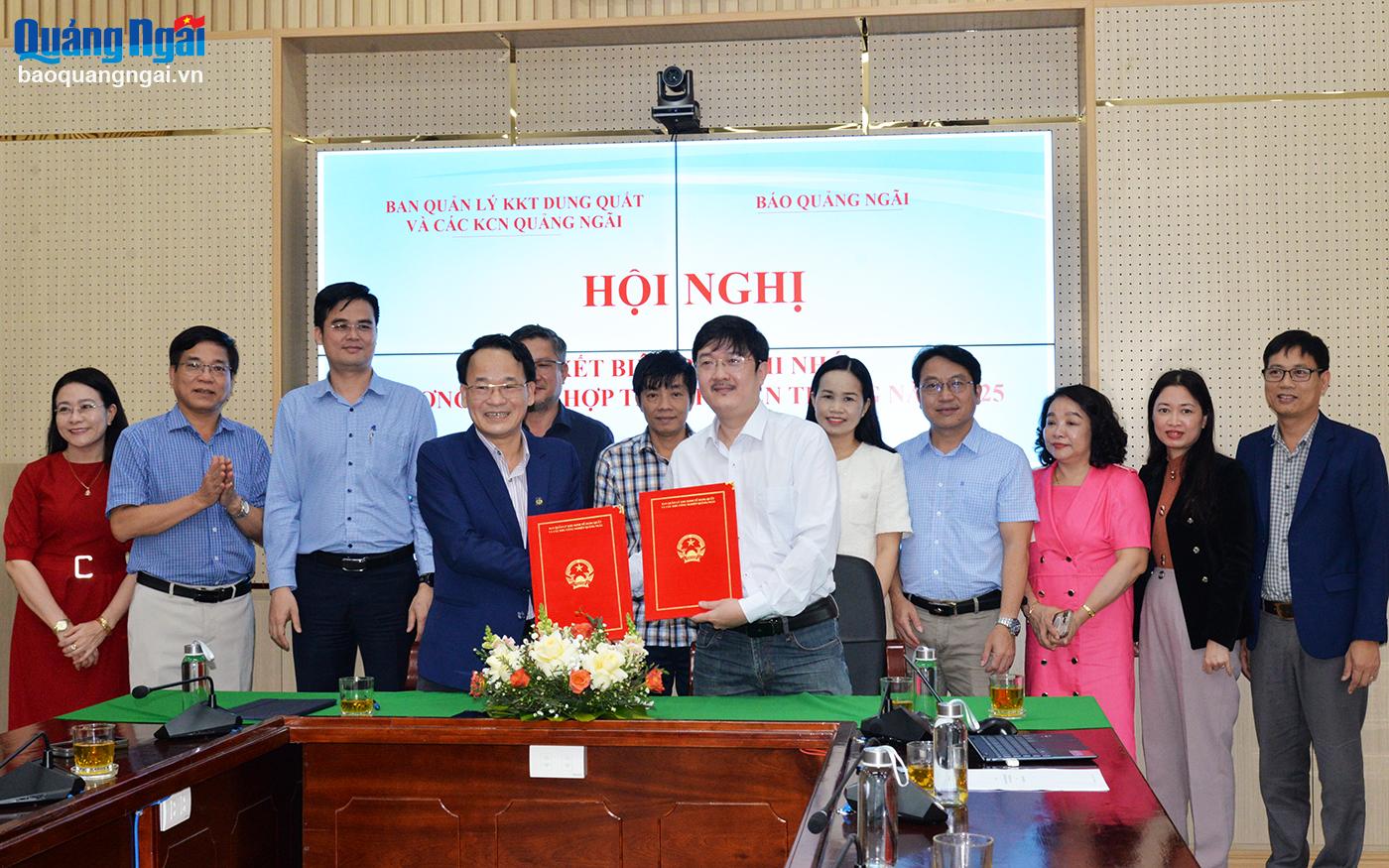 Ban Quản lý Khu kinh tế Dung Quất và các Khu công nghiệp tỉnh hợp tác truyền thông với Báo Quảng Ngãi