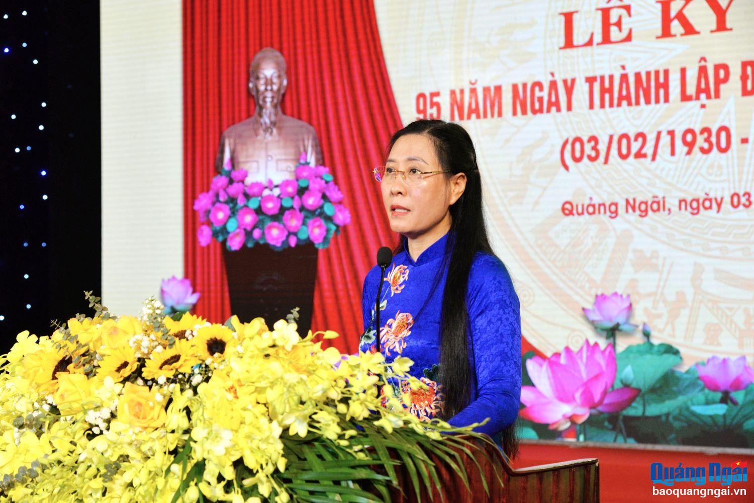 Toàn văn bài diễn văn của Bí thư Tỉnh ủy Bùi Thị Quỳnh Vân tại Lễ kỷ niệm 95 năm Ngày thành lập Đảng Cộng sản Việt Nam