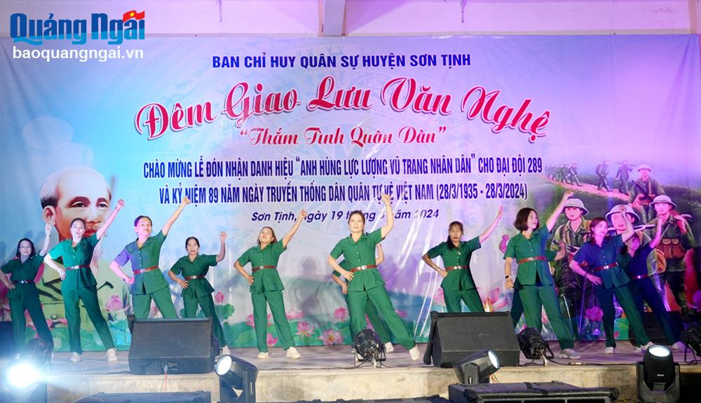 Đêm giao lưu văn nghệ “Thắm tình Quân Dân” của Ban CHQS huyện Sơn Tịnh