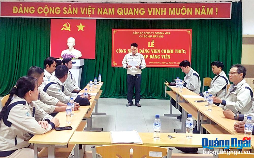 Phát triển đảng viên trong doanh nghiệp ngoài nhà nước