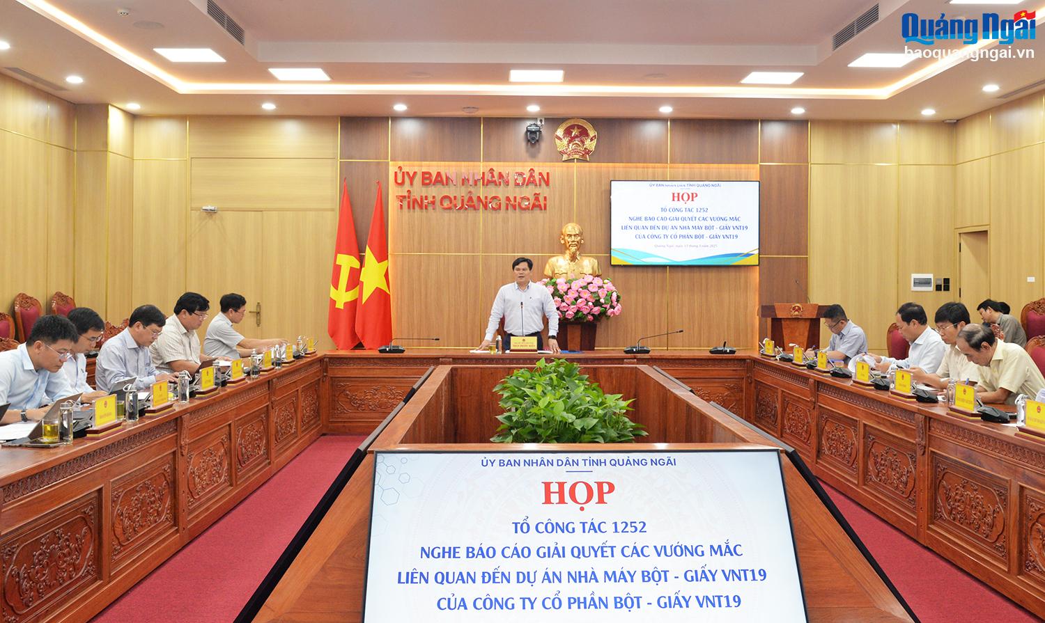 Giải quyết các vướng mắc của dự án Nhà máy Bột - Giấy VNT19