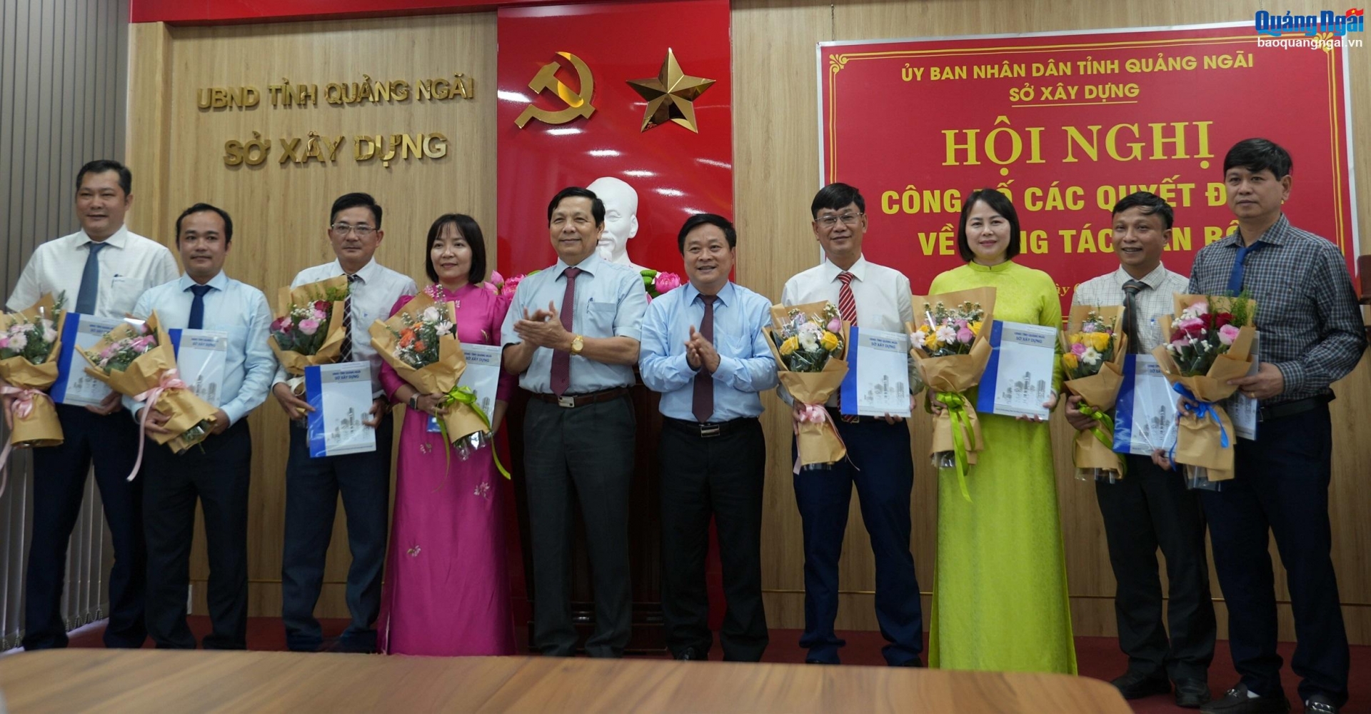 Sở Xây dựng công bố các quyết định về công tác cán bộ 