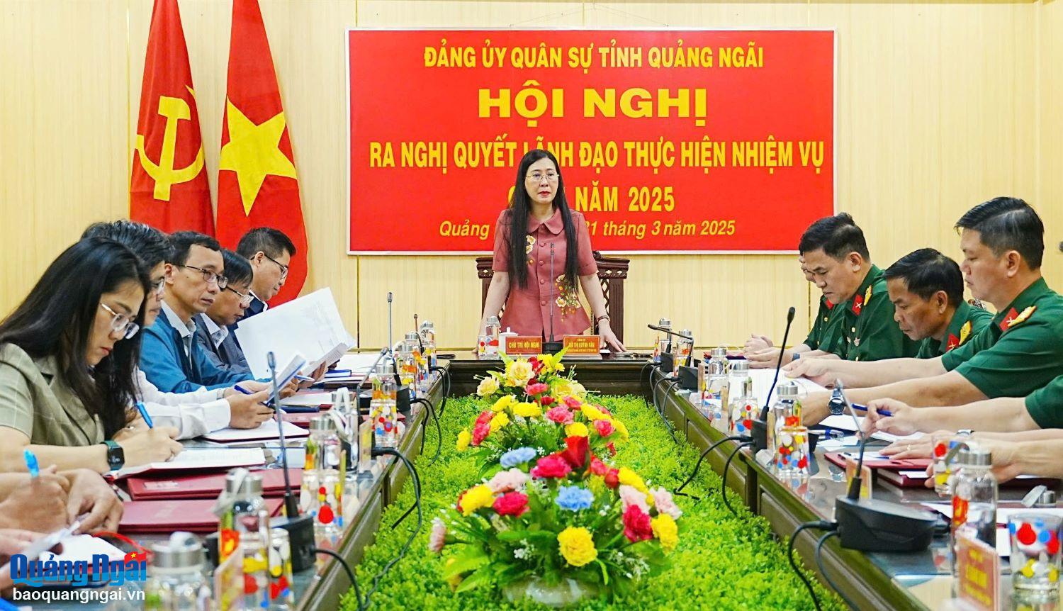 Đảng ủy Quân sự tỉnh ra nghị quyết lãnh đạo thực hiện nhiệm vụ quý II năm 2025