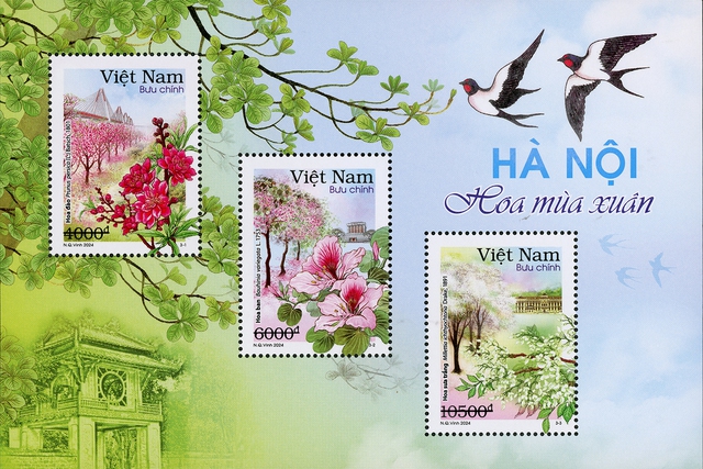 Giới thiệu bộ tem “Hà Nội 12 mùa hoa”