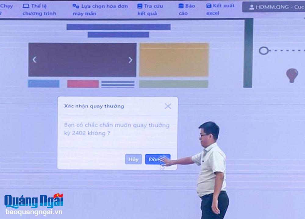 Quay thưởng “Hóa đơn may mắn” quý I/2024