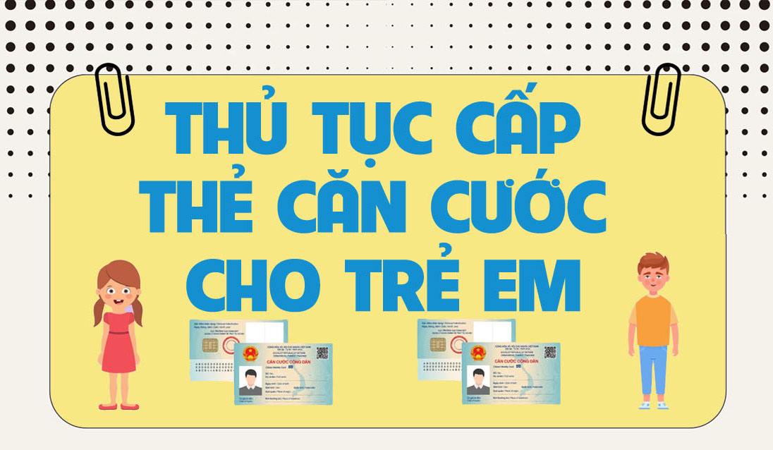 [Infographic].Thủ tục cấp thẻ căn cước cho trẻ em