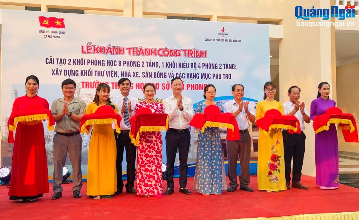 Khánh thành một số hạng mục tại Trường THCS Phổ Phong