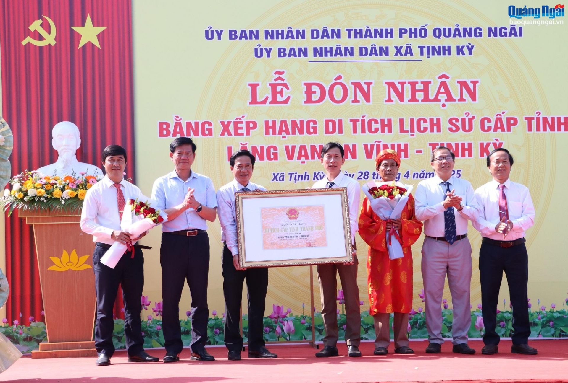 Lăng vạn An Vĩnh - Tịnh Kỳ được công nhận là Di tích lịch sử cấp tỉnh