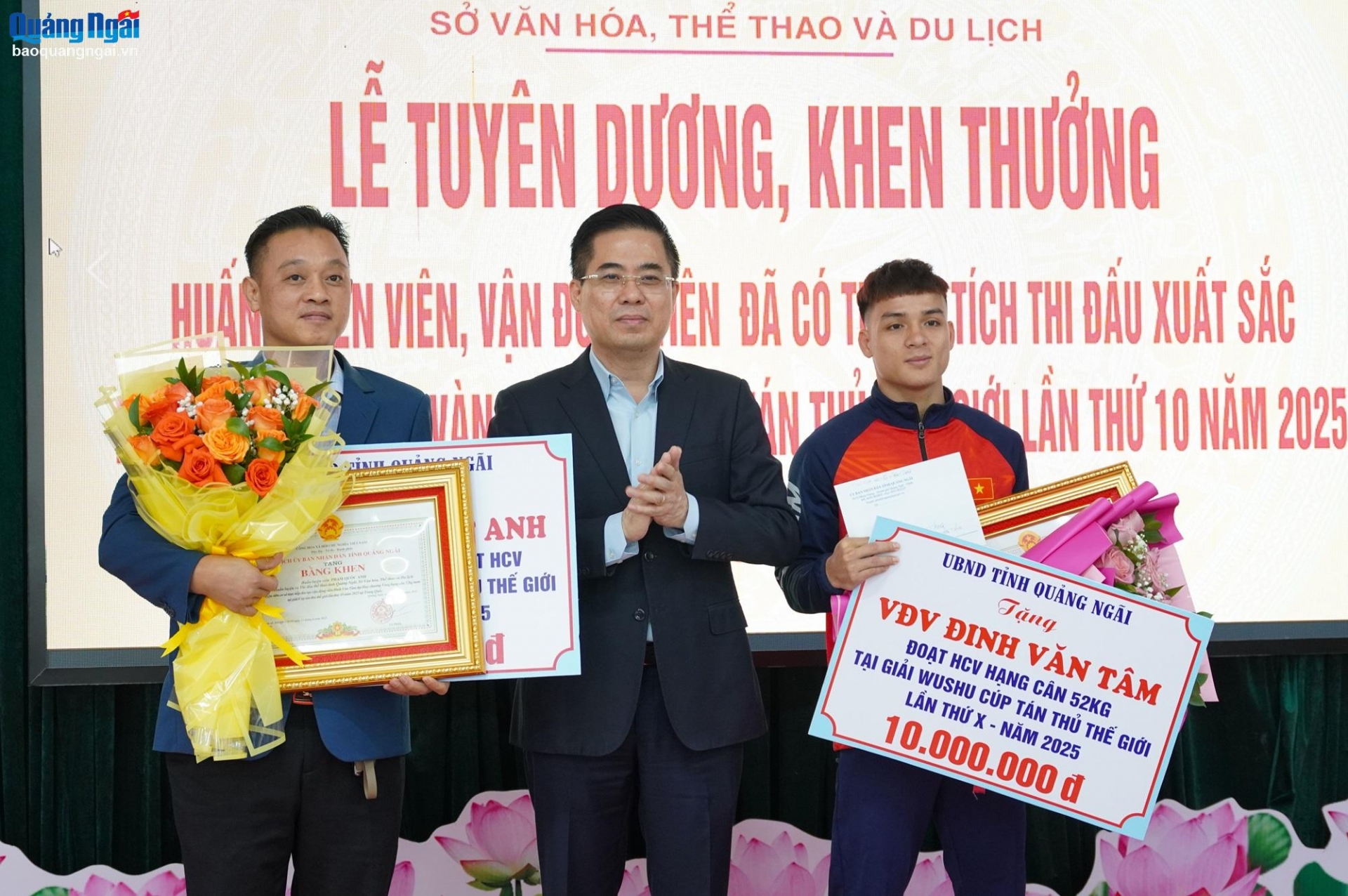 Khen thưởng huấn luyện viên, vận động viên đoạt huy chương vàng Giải Cúp tán thủ thế giới 2025