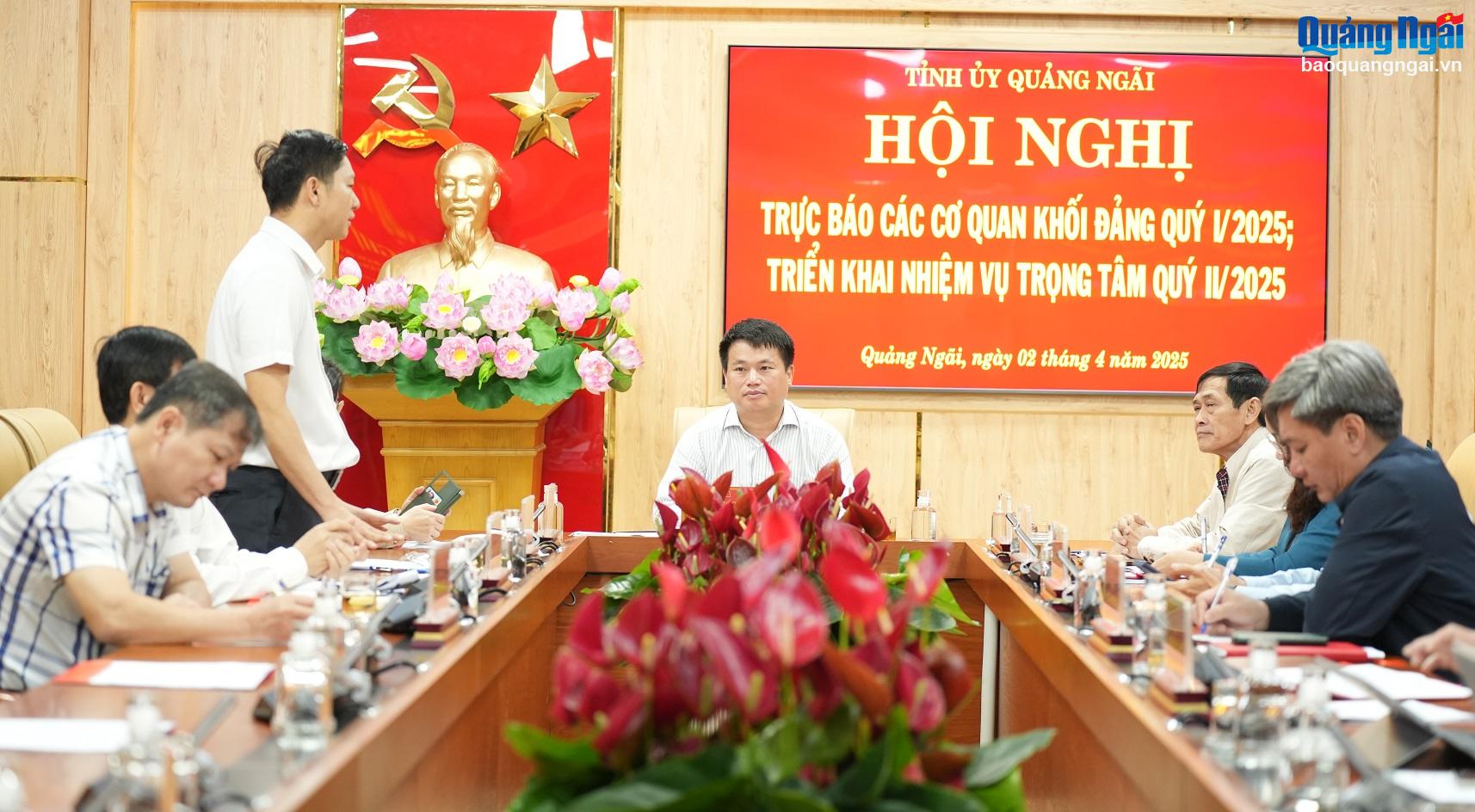 Hội nghị trực báo các cơ quan khối Đảng