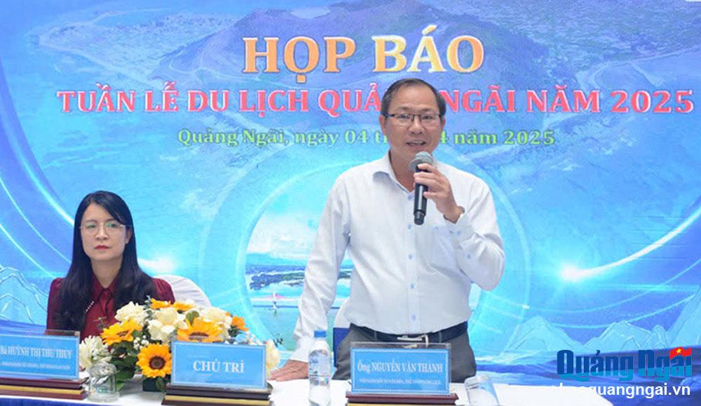 Họp báo Tuần lễ du lịch Quảng Ngãi năm 2025