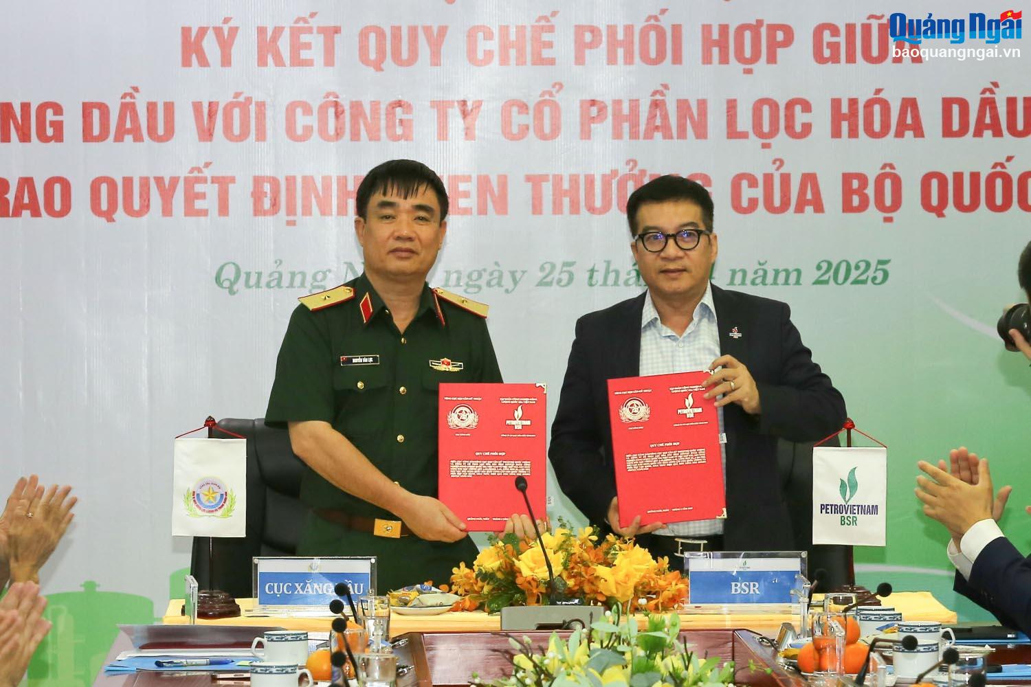 Cục Xăng dầu và BSR ký kết quy chế hợp tác sản xuất nhiên liệu đặc chủng cho quốc phòng