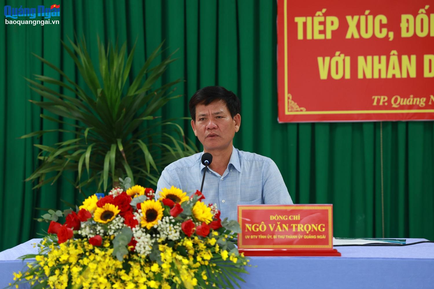 Bí thư Thành ủy Quảng Ngãi đối thoại với nhân dân xã Tịnh An