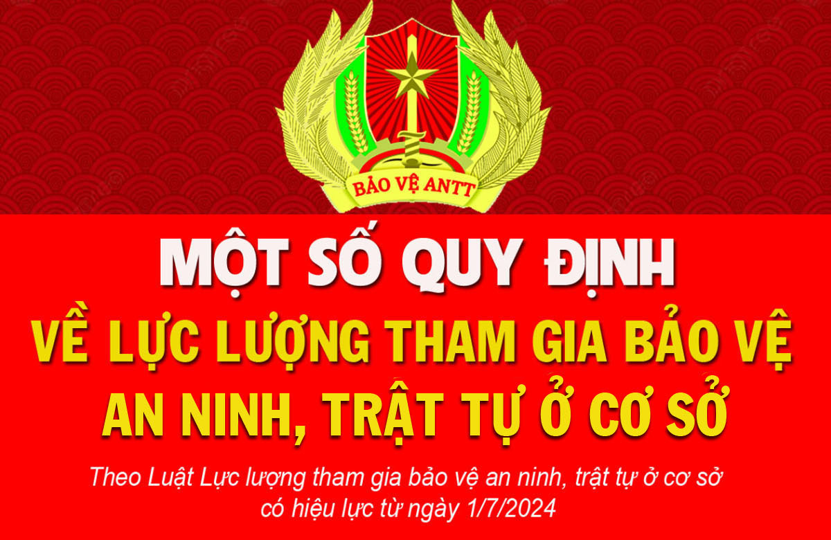 [Infographic]. Một số quy định về lực lượng tham gia bảo vệ an ninh, trật tự ở cơ sở 