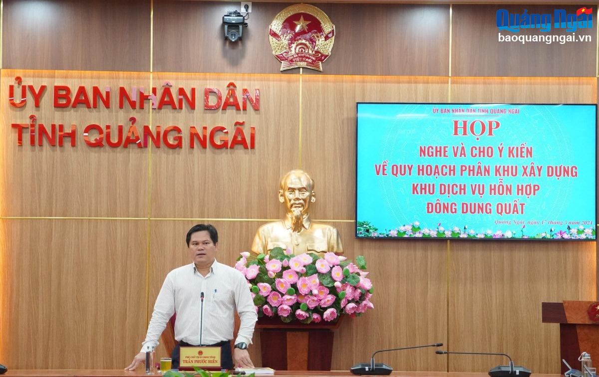 Cho ý kiến Quy hoạch phân khu Khu dịch vụ hỗn hợp đông Dung Quất