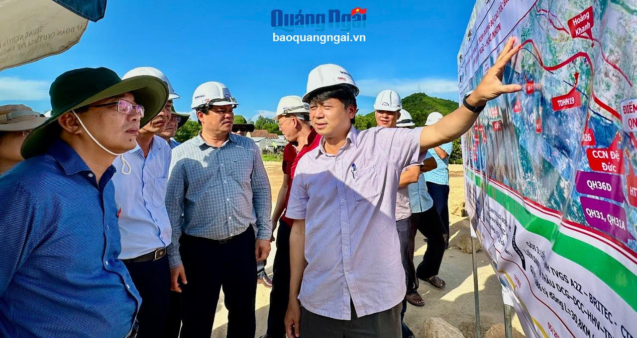 Kiểm tra dự án cao tốc Bắc - Nam, đoạn qua Quảng Ngãi