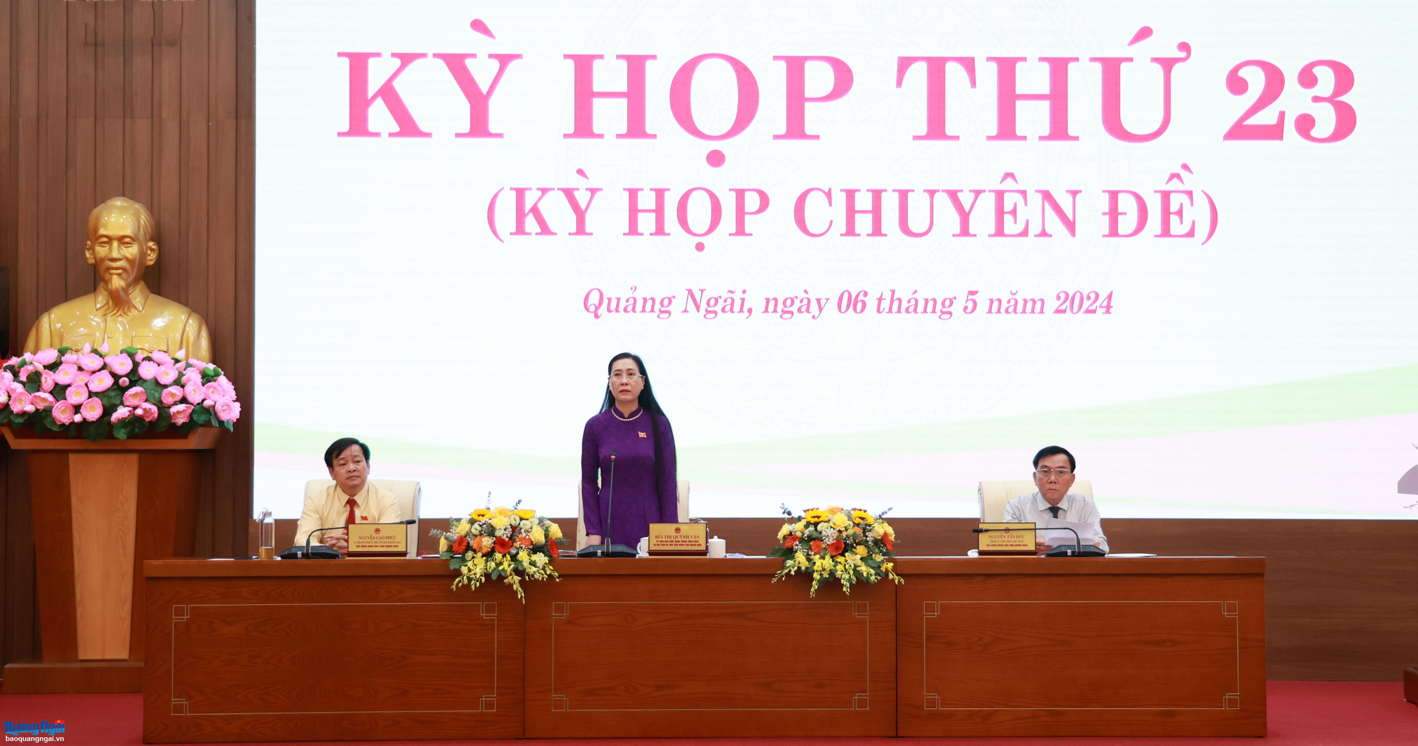 Kỳ họp thứ 23, HĐND tỉnh khóa XIII