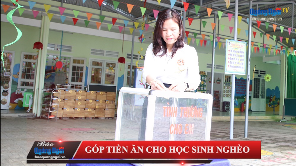 [Video]. Góp tiền ăn cho học sinh nghèo