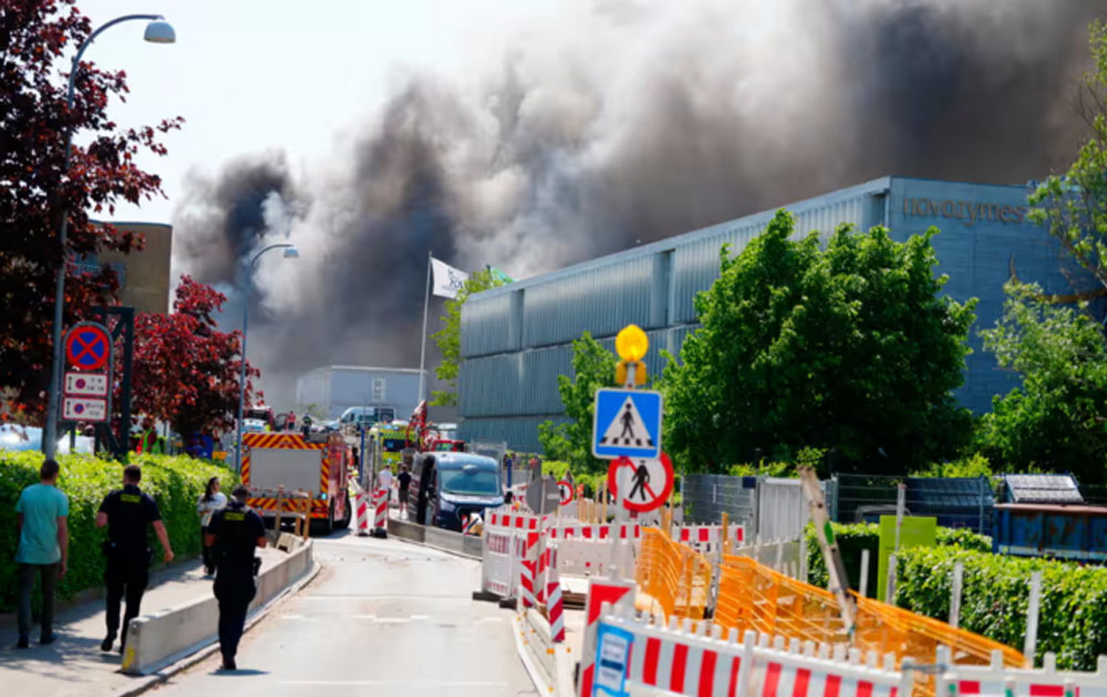 Cháy lớn tại tòa nhà của tập đoàn dược phẩm Novo Nordisk ở Đan Mạch