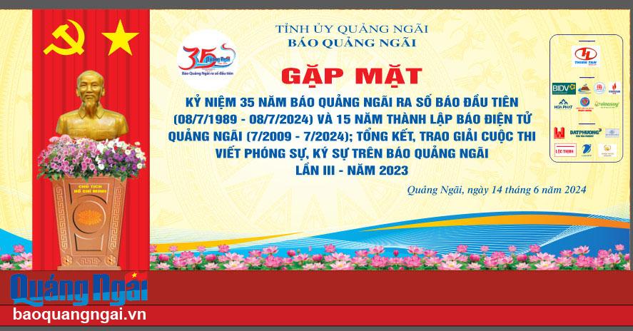 Phát trực tiếp Chương trình Gặp mặt nhân kỷ niệm 35 năm Báo Quảng Ngãi ra số đầu tiên