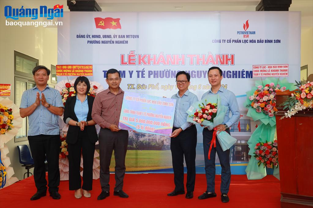 BSR tài trợ 5 tỷ đồng xây dựng Trạm Y tế tại TX.Đức Phổ