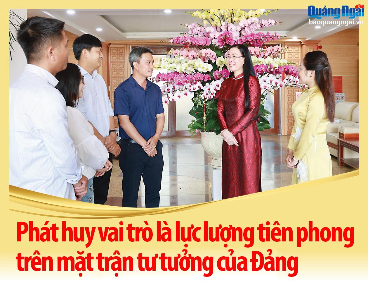 Phát huy vai trò là lực lượng tiên phong trên mặt trận tư tưởng của Đảng