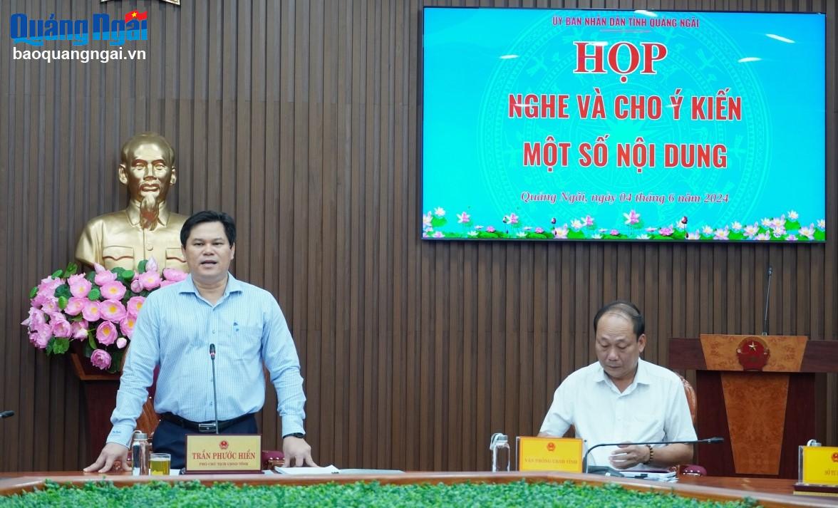 UBND tỉnh họp, cho ý kiến một số nội dung