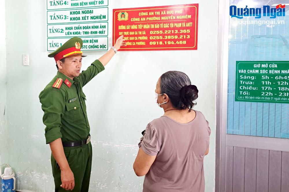 Công an thị xã Đức Phổ triển khai đường dây nóng tiếp nhận thông tin tố giác tội phạm 