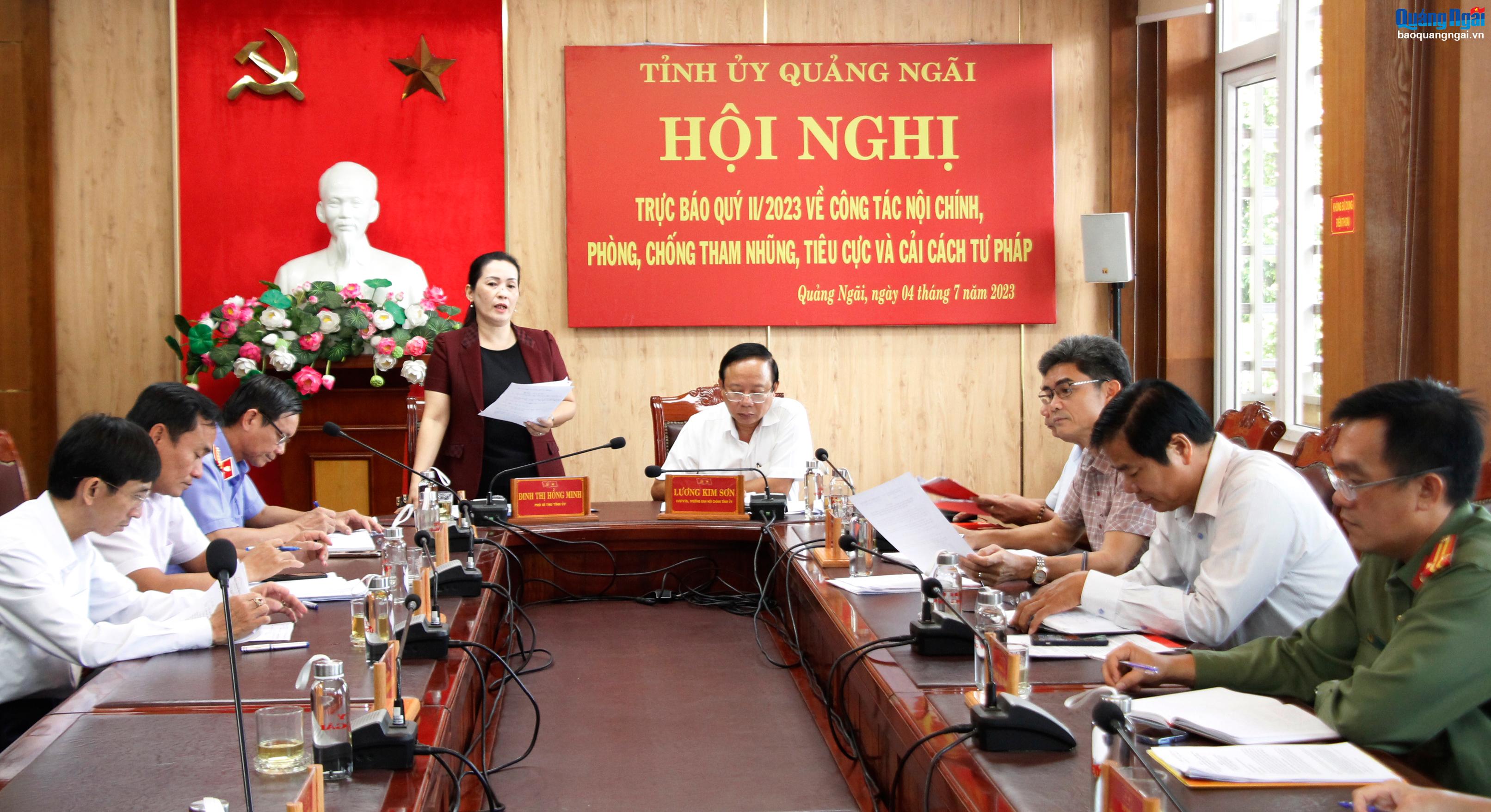 Trực báo Khối Nội chính quý II năm 2023