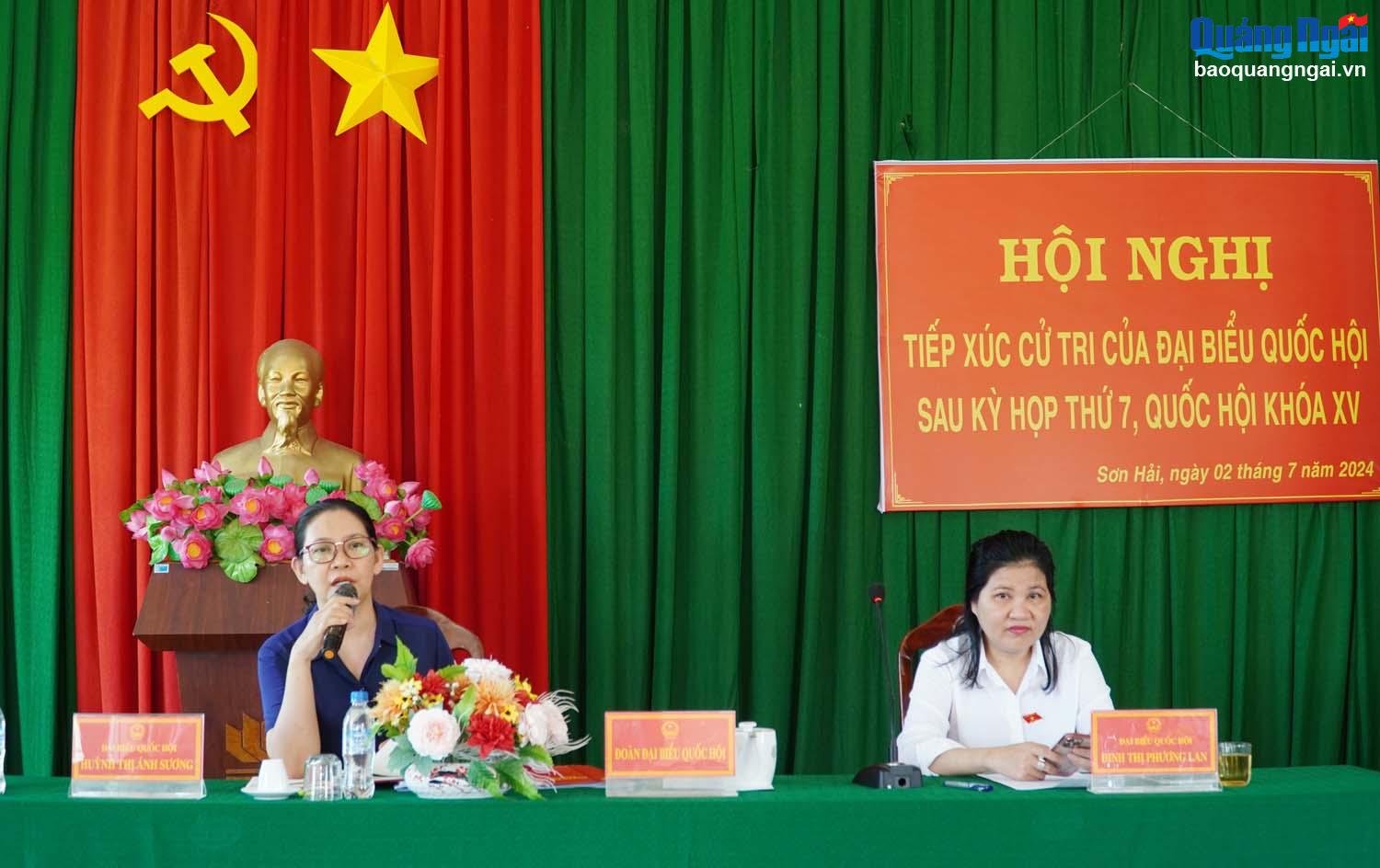 Đoàn ĐBQH tỉnh tiếp xúc cử tri xã Sơn Hải